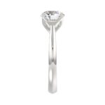 LADIES SOLITAIRE RING 2 1/2CT ROUND DIAMOND 14K WHITE GOLD - Image 4