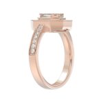 LADIES RING 3/4CT ROUND/BAGUETTE/PRINCESS TRAPEZOID RUBY DIAMOND 14K ROSE GOLD - Image 2