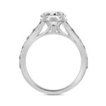 LADIES RING 2 1/4CT ROUND/BAGUETTE DIAMOND 14K WHITE GOLD (CENTER STONE ROUND DIAMOND 2CT ) - Image 2
