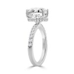 14K WHITE GOLD 1/2CT ROUND/PEAR DIAMOND LADIES RING (CENTER STONE PEAR DIAMOND 2CT) - Image 2