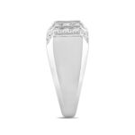 10K WHITE GOLD 1.00CT ROUND DIAMOND MEN'S RING - Image 3