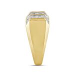 MEN'S RING ROUND DIAMOND 10K YELLOW GOLD - Image 3