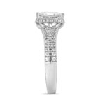 LADIES RING 2.50CT ROUND/BAGUETTE/EMERALD DIAMOND 14K WHITE GOLD (CENTER STONE EMERALD DIAMOND 2.00CT) - Image 3