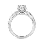 LADIES RING 2.55CT ROUND/BAGUETTE/OVAL DIAMOND  14K WHITE GOLD (CENTER STONE OVAL DIAMOND 3.00CT) - Image 2