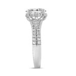 LADIES RING 2.55CT ROUND/BAGUETTE/OVAL DIAMOND  14K WHITE GOLD (CENTER STONE OVAL DIAMOND 3.00CT) - Image 3