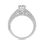 LADIES RING 2.45CT ROUND/BAGUETTE/OVAL DIAMOND 14K WHITE GOLD (CENTER STONE OVAL DIAMOND 2.00CT) - Image 2