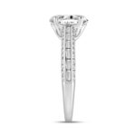 LADIES RING 2.45CT ROUND/BAGUETTE/OVAL DIAMOND 14K WHITE GOLD (CENTER STONE OVAL DIAMOND 2.00CT) - Image 3