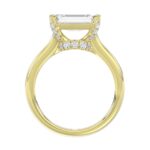 LADIES RING 3.25CT ROUND/EMERALD DIAMOND 14K YELLOW GOLD (CENTER STONE EMERALD DIAMOND 3.00CT) - Image 2