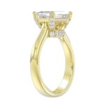 LADIES RING 3.25CT ROUND/EMERALD DIAMOND 14K YELLOW GOLD (CENTER STONE EMERALD DIAMOND 3.00CT) - Image 3