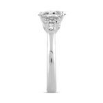 LADIES RING 2.75CT ROUND/PEAR/OVAL DIAMOND 14K WHITE GOLD (CENTER STONE OVAL DIAMOND 2.00CT) - Image 3