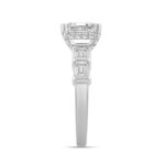 LADIES RING 3.25CT ROUND/EMERALD DIAMOND 14K WHITE GOLD (CENTER STONE EMERALD DIAMOND 2.00CT) - Image 3