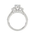 21K PLATINUM LADIES RING WITH 3 1/3CT ROUND/CUSHION/BAGUETTE DIAMONDS (CENTER STONE CUSHION DIAMOND 2CT) - Image 2