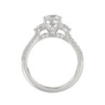 LADIES RING 3.00CT ROUND/OVAL/HALF MOON/BAGUETTE DIAMOND WHITE PLATINUM (CENTER STONE OVAL DIAMOND 2CT) - Image 2