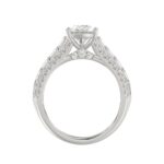21K PLATINUM LADIES RING 2 3/4CT ROUND/PEAR/BAGUETTE DIAMOND (CENTER STONE PEAR DIAMOND 2CT) - Image 3
