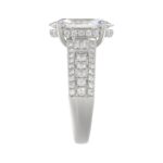 LADIES RING 4.00CT ROUND/OVAL/BAGUETTE DIAMOND WHITE PLATINUM (CENTER STONE OVAL DIAMOND 3CT) - Image 4