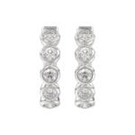 14K WHITE GOLD 1.00CT ROUND DIAMOND LADIES EARRINGS