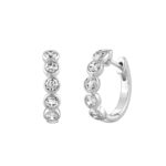 14K WHITE GOLD 1.00CT ROUND DIAMOND LADIES EARRINGS - Image 3