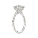 LADIES BRIDAL SET 4 1/10CT ROUND DIAMOND 14K WHITE GOLD (CENTER STONE ROUND DIAMOND 2 1/2CT) - Image 2