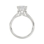 LADIES BRIDAL SET 3 7/8CT ROUND/EMERALD DIAMOND 14K WHITE GOLD (CENTER STONE EMERALD DIAMOND (2 1/2CT) - Image 3