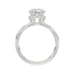 LADIES BRIDAL SET 3 5/8CT ROUND DIAMOND 14K WHITE GOLD (CENTER STONE ROUND DIAMOND 2.00CT) - Image 3
