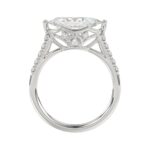 14K WHITE GOLD 3 1/2CT ROUND/MARQUISE DIAMOND LADIES BRIDAL SET (CENTER STONE MARQUISE DIAMOND 2.00CT) - Image 3