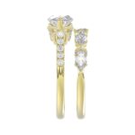 14K YELLOW GOLD 3 1/2CT ROUND/MARQUISE DIAMOND LADIES BRIDAL SET (CENTER STONE MARQUISE DIAMOND 2.00CT) - Image 4