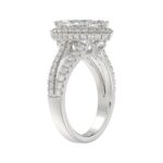 14K WHITE GOLD 3.00CT ROUND/MARQUISE DIAMOND LADIES RING (CENTER STONE MARQUISE DIAMOND 2CT) - Image 3