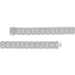 10K WHITE GOLD 5.00CT ROUND DIAMOND MEN'S BRACELET - Image 2