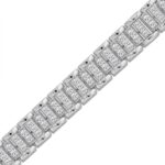 10K WHITE GOLD 5.00CT ROUND DIAMOND MEN'S BRACELET - Image 3