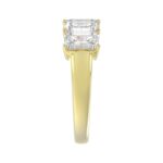 14K YELLOW GOLD 2.00CT EMERALD DIAMOND LADIES BAND - Image 4