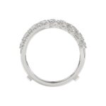 14K WHITE GOLD 1.00CT ROUND DIAMOND LADIES WRAP RING - Image 2