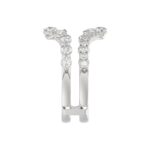14K WHITE GOLD 1.00CT ROUND DIAMOND LADIES WRAP RING - Image 4
