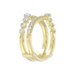14K YELLOW GOLD 1.00CT ROUND DIAMOND LADIES WRAP RING - Image 3