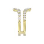 14K YELLOW GOLD 1.00CT ROUND DIAMOND LADIES WRAP RING - Image 4
