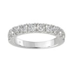 14K WHITE GOLD 1.00CT ROUND DIAMOND LADIES BAND