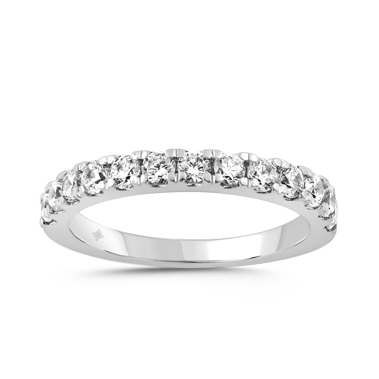 14K WHITE GOLD 1/2CT ROUND DIAMOND LADIES BAND 1 14K WHITE GOLD 1/2CT ROUND DIAMOND LADIES BAND - Image 1
