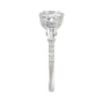 14K WHITE GOLD 4.00CT ROUND/CUSHION/TRAPEZOID/TAPER BAGUETTE DIAMOND LADIES RING - Image 4