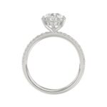 14K WHITE GOLD 2 3/4CT ROUND/PEAR DIAMOND LADIES RING (CENTER STONE PEAR DIAMOND 2CT) - Image 2