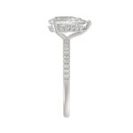 14K WHITE GOLD 2 3/4CT ROUND/PEAR DIAMOND LADIES RING (CENTER STONE PEAR DIAMOND 2CT) - Image 4