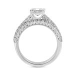 14K WHITE GOLD 1 3/4CT ROUND/PRINCESS DIAMOND BRIDAL SET - Image 2