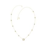 14K YELLOW GOLD 2 1/4CT ROUND/OVAL DIAMOND LADIES NECKLACE - Image 3