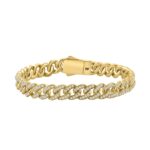 10K YELLOW GOLD 5 1/2CT ROUND DIAMOND MEN'S BRACELET