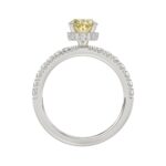 14K WHITE GOLD 2 1/2CT ROUND/OVAL DIAMOND LADIES RING - Image 2