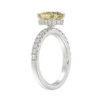 14K WHITE GOLD 2 1/2CT ROUND/OVAL DIAMOND LADIES RING - Image 3