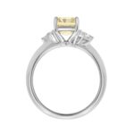 14K WHITE GOLD 2 1/2CT ROUND/MARQUISE/PEAR/YELLOW RADIANT DIAMOND LADIES RING (CENTER STONE YELLOW RADIANT DIAMOND 2CT) - Image 2