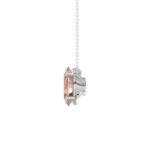 ETERNAL BLUSH COLLECTION 14K WHITE GOLD 1.00CT OVAL PINK DIAMOND LADIES PENDANT - Image 2