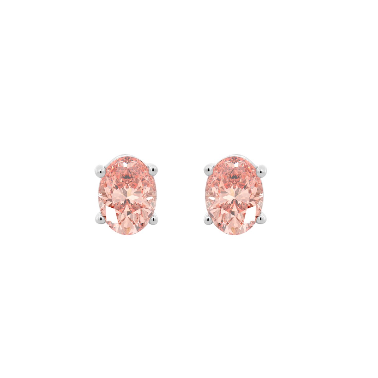 ETERNAL BLUSH COLLECTION 14K WHITE GOLD 2.00CT OVAL PINK DIAMOND LADIES EARRINGS 1 ETERNAL BLUSH COLLECTION 14K WHITE GOLD 2.00CT OVAL PINK DIAMOND LADIES EARRINGS - Image 1