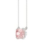 ETERNAL BLUSH COLLECTION 14K WHITE GOLD 1.00CT CUSHION PINK DIAMOND LADIES PENDANT - Image 3