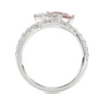 14K WHITE GOLD 1 3/4CT ROUND/PEAR/PINK PEAR DIAMOND LADIES RING (CENTER STONE PEAR DIAMOND 1.00CT) - Image 2