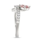 14K WHITE GOLD 1 3/4CT ROUND/PEAR/PINK PEAR DIAMOND LADIES RING (CENTER STONE PEAR DIAMOND 1.00CT) - Image 4